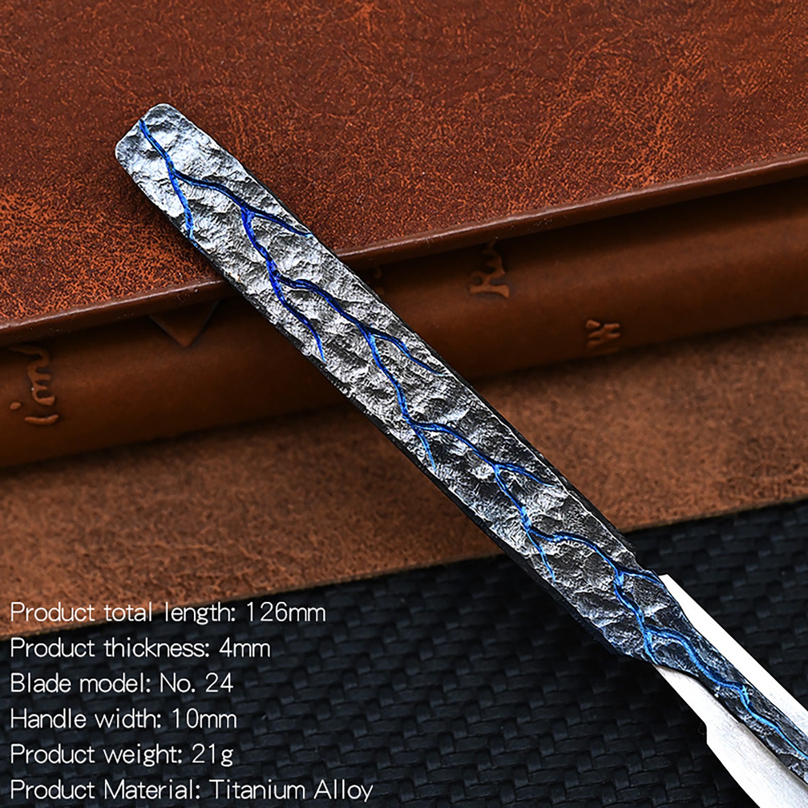 Hand Carving Rock Texture Titanium Alloy Camping Knife Sharp Folding Keychain Gift Carry-on Safe Sharp Folding Knife EDC