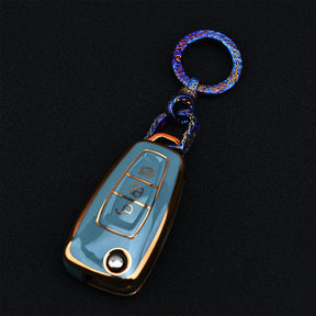 Hand CarvingTitanium Alloy Ring Anti-Lost360 Degree Rotating Key Chain Universal Joint Accessories Car Key Circle Waist
