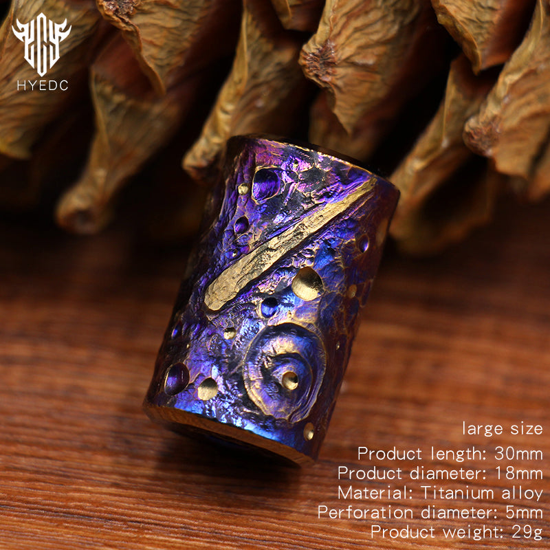Star Sky Limited Edition Colorful Titanium Alloy Knife Beads Paracord Umbrella Rope Bead DIY Pendant