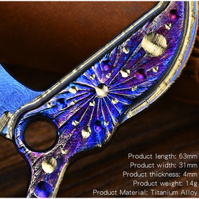 Star Sky Limited Edition Titanium Alloy Key Chain Multi-Function Car Bottle Opener Men's Pendant Key Chain EDC