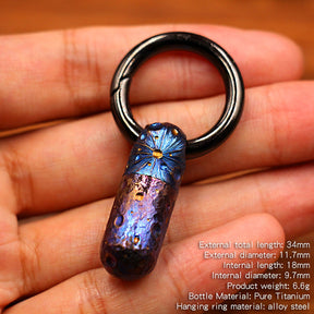 Star SkLimited Edition Portable Small Titanium Alloy Sealed Bottle Waterproof Box Medicine Bottle Outdoor EDC First-Aid Supplies