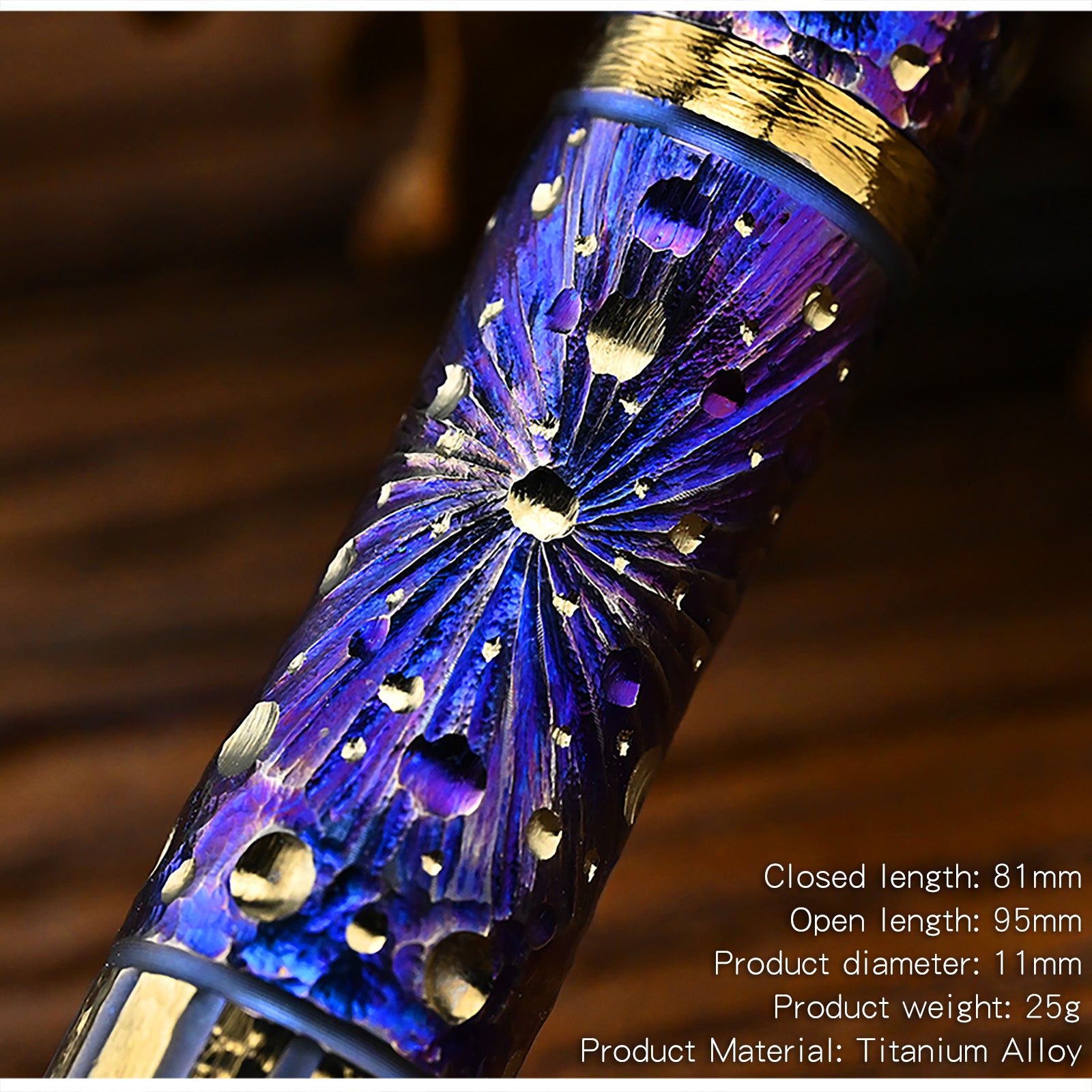 Star Sky Limited Titanium Alloy Multifunctional Whistle Pen Outdoor Pen 2-in-1 Survival EDC Tools with Necklace Gift