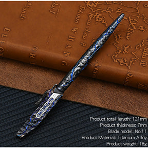 Titanium Hand Carving Rock TextureTitanium Alloy Art Knife Keychain Portable Disassembly Tool EDC