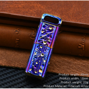 Star Sky Handmade Titanium Mechanical Automatic Ignition Gasoline Lighter with Alloy Material And Gift Box EDC