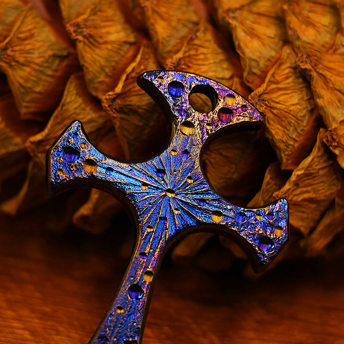 Starry Sky Limited Edition Titanium Cross Defensive  Necklace Pendant Survival Equipment Window Breaking Tool EDC