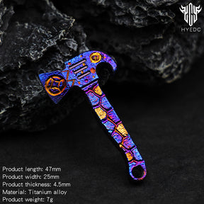Hand Carved Mini Titanium Alloy Crowbar Outdoor Small Tools Key Chain Pendant Style Multifunctional Unpacking Bottle Opener EDC
