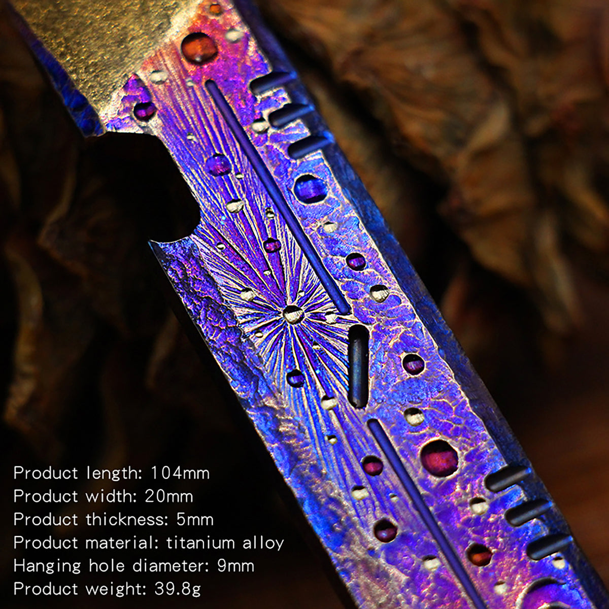 Hand Carving Starry Sky Titanium Alloy EDC Multi-Function Screwdriver Crowbar Bottle Opener Outdoor Crowbar