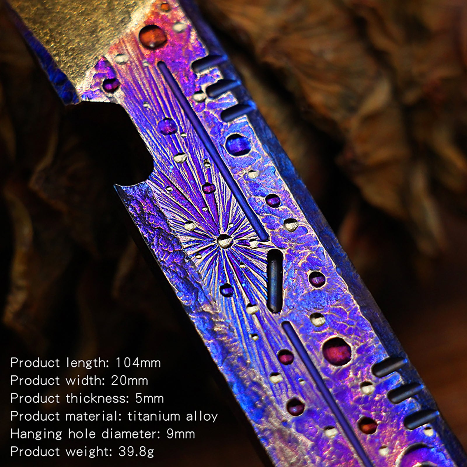 Hand Carving Starry Sky Titanium Alloy EDC Multi-Function Screwdriver Crowbar Bottle Opener Outdoor Crowbar