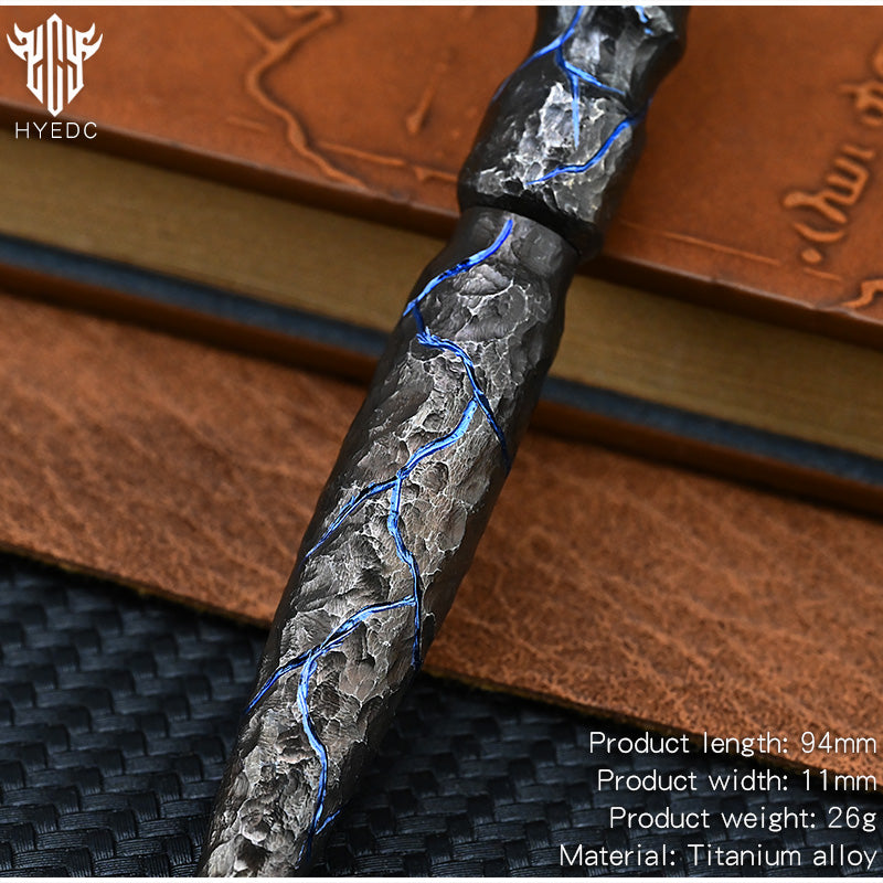 Limited Edition Mini Tactical Pen Titanium Alloy EDC Hand CarvingStone GrainSignature Pen