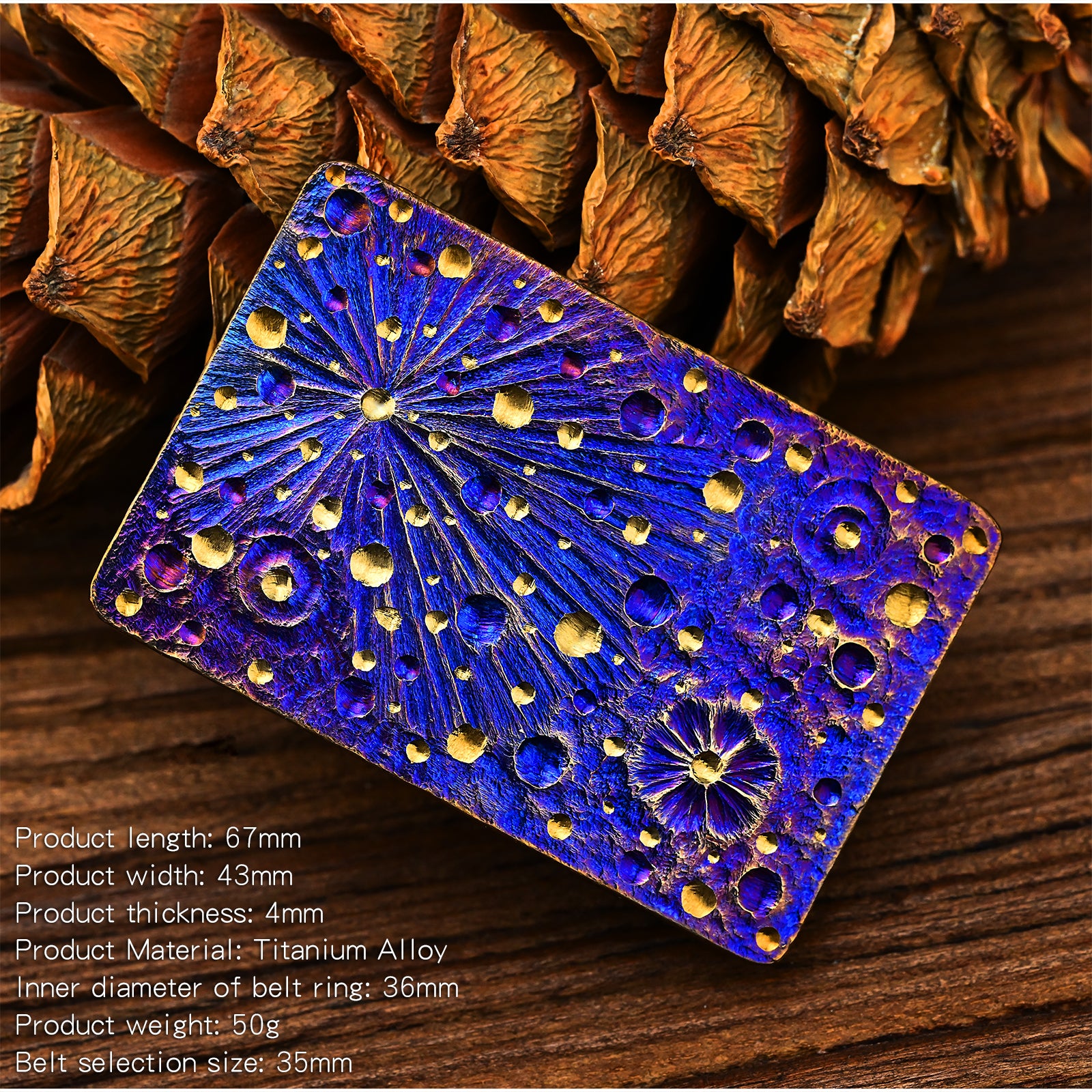 Star Sky Limited Titanium Metal Belt Buckle For Men Stainless For Leather Craft Jeans Webbing Replacement Buckle Accessories EDC