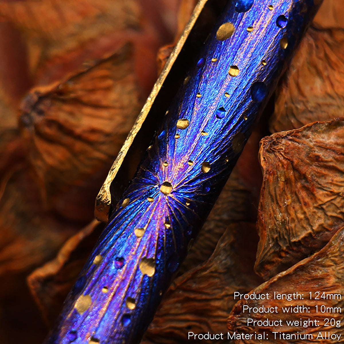 HCYEDC Star Sky Hand Carving Titanium alloy Automatic Pencil Signature PenTactical Bolt Action Pen refill Writing Gun-bolt Pen Multifunctional Tactical Pen EDC