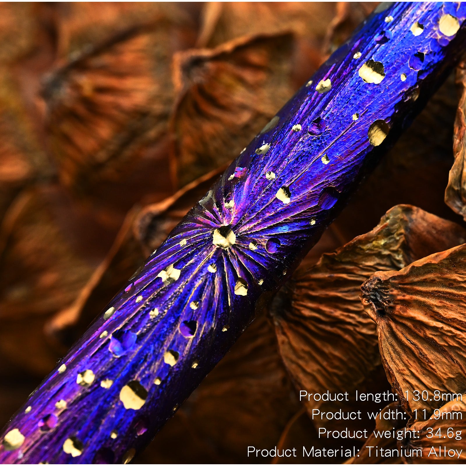 Star Sky Titanium Alloy Tactical Pen High-End Business Students Retro Titanium Black Writing Pen For Gift EDC