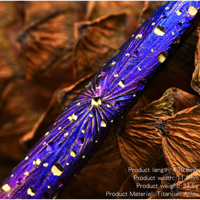 Star Sky Titanium Alloy Tactical Pen High-End Business Students Retro Titanium Black Writing Pen For Gift EDC