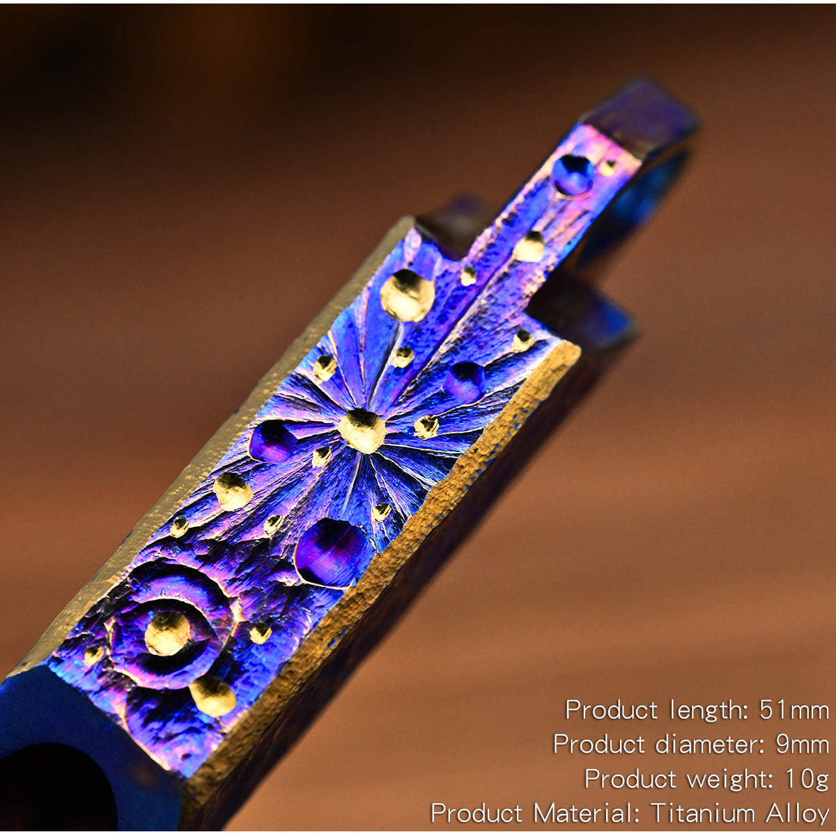 Star Sky Titanium Alloy Whistle Hand Carved Starry Sky EDC Outdoor Survival Referee Whistle