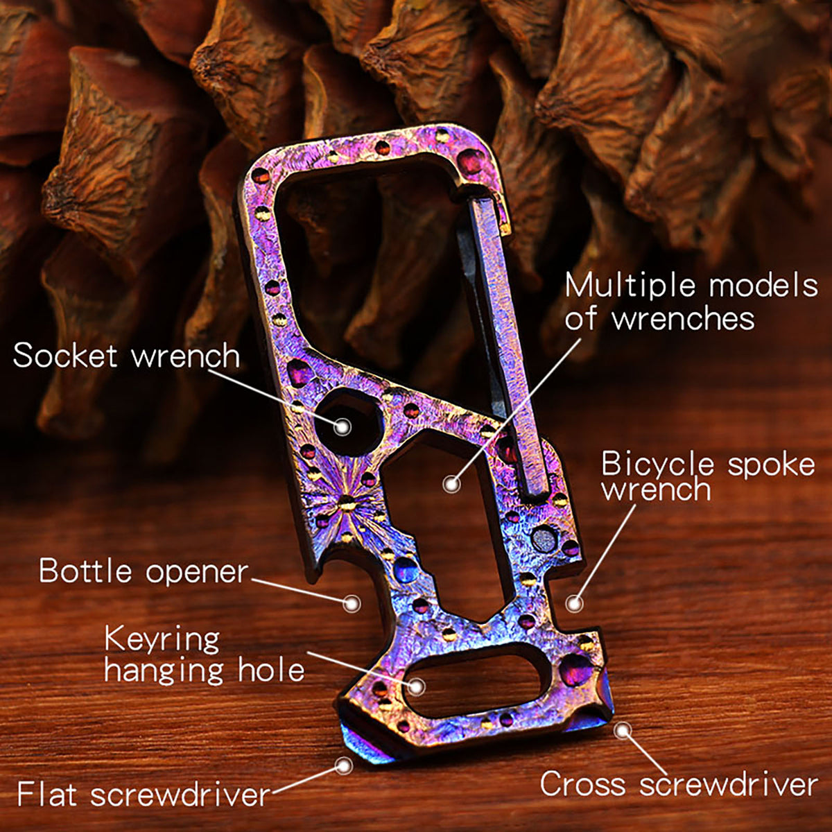 Star Sky Limited Edition Titanium Alloy Key Chain EDC Multi-Function Car Bottle Opener Men's Pendant Key Chain