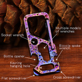 Star Sky Limited Edition Titanium Alloy Key Chain EDC Multi-Function Car Bottle Opener Men's Pendant Key Chain