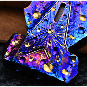 Starry Sky Limited Titanium Alloy Three-tube whistle Waterproof High Decibel Training Whistle Outdoor Survival Tool Camping EDC