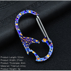 Star Sky Titanium Alloy EDC Keychain Multifunctional Bottle Opener Outdoor Survival Camping Tool