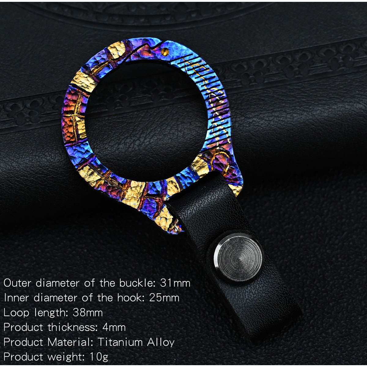 Star Sky Limited Titanium Alloy Mechanical Press Key Ring Pendant Simple Mini Clasp Round Keychain Fit A Variety Of Keys EDC