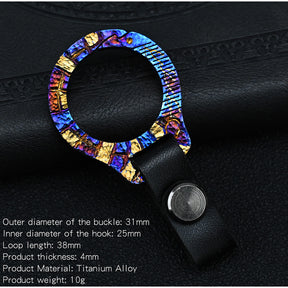 Star Sky Limited Titanium Alloy Mechanical Press Key Ring Pendant Simple Mini Clasp Round Keychain Fit A Variety Of Keys EDC