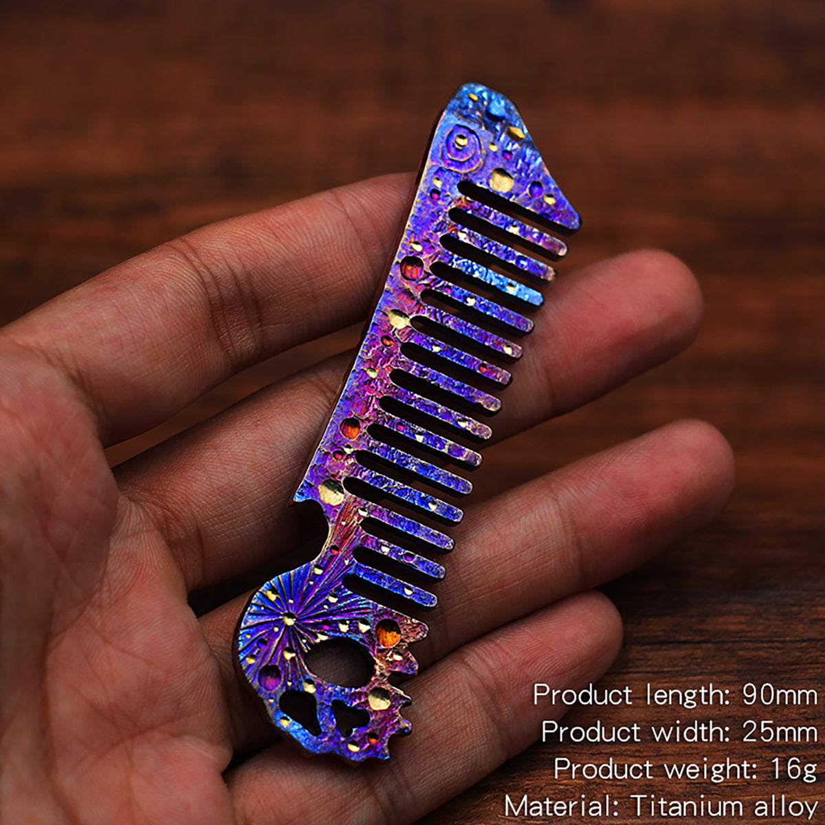 Starry Sky Limited Edition Titanium Alloy Comb Special Anti static Male and Female Home Massage Comb Portable Bottle Opener EDC