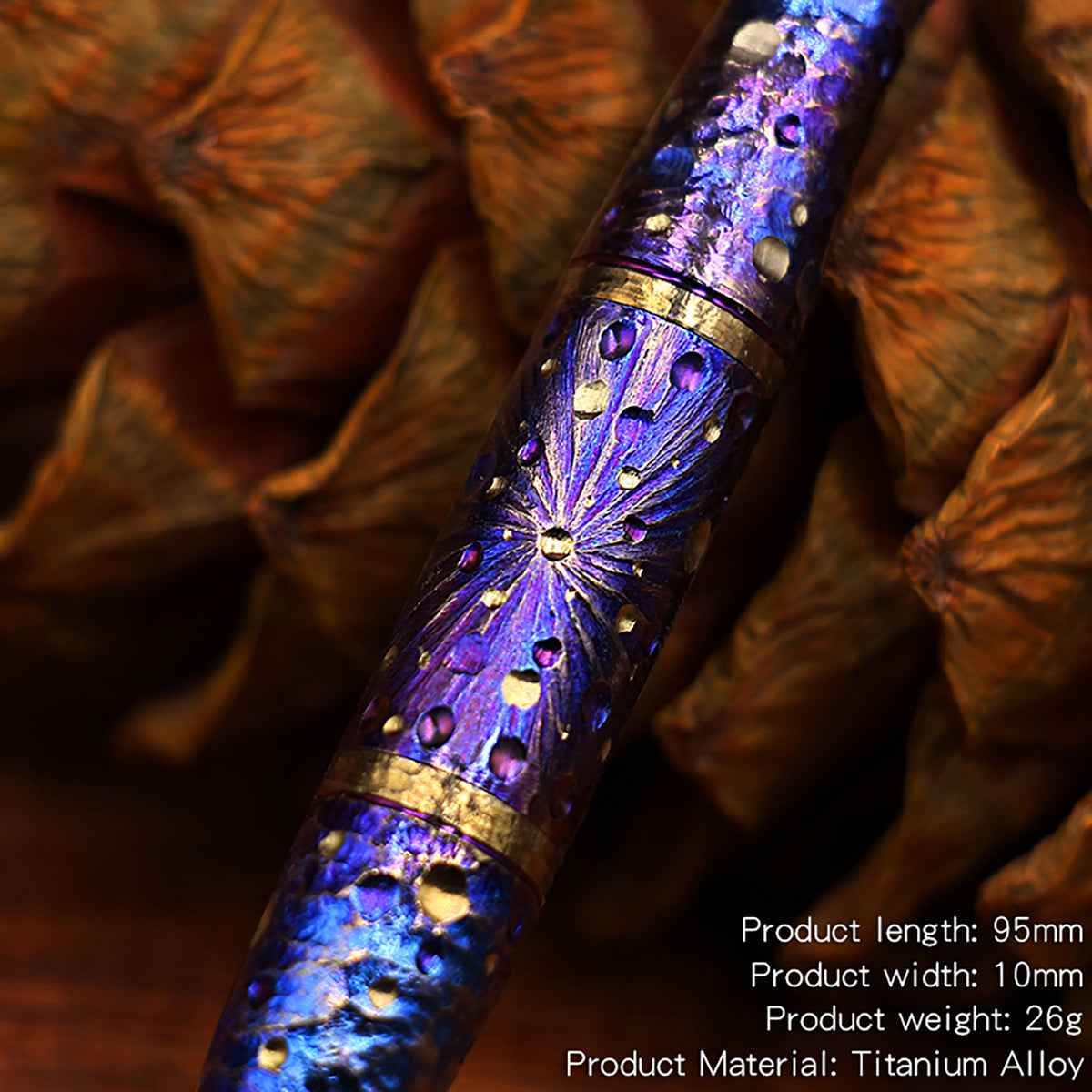 HCYEDC Star Sky Titanium Alloy Tactical Pen Hand Carved  Tactical Bolt Action Pen Limited Edition Metal Signature Neutral Pen EDC