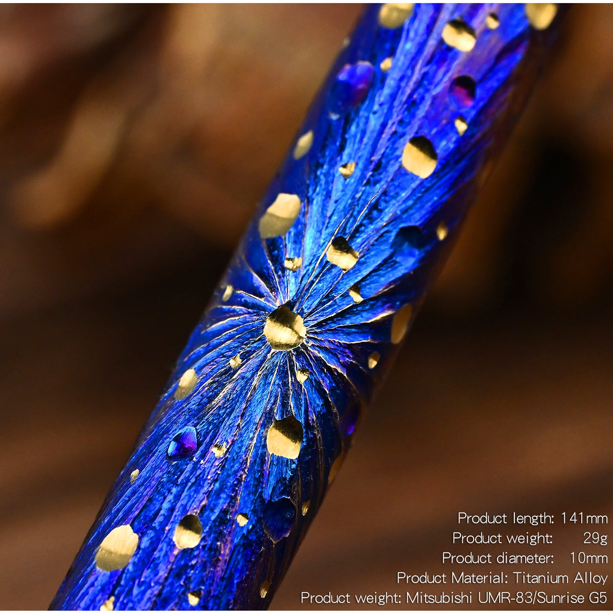 Titanium Alloy Tactical Pen Hand Carved Star Sky Limited Edition Metal Signature Pen EDC