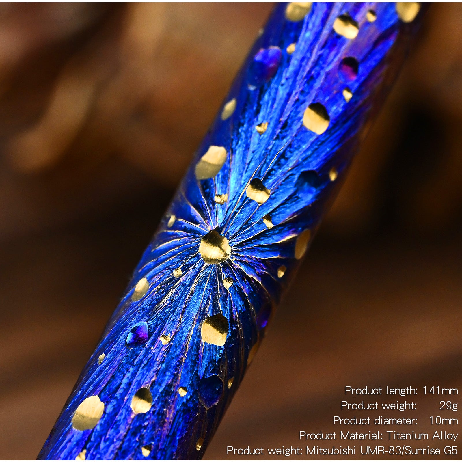 Titanium Alloy Tactical Pen Hand Carved Star Sky Limited Edition Metal Signature Pen EDC