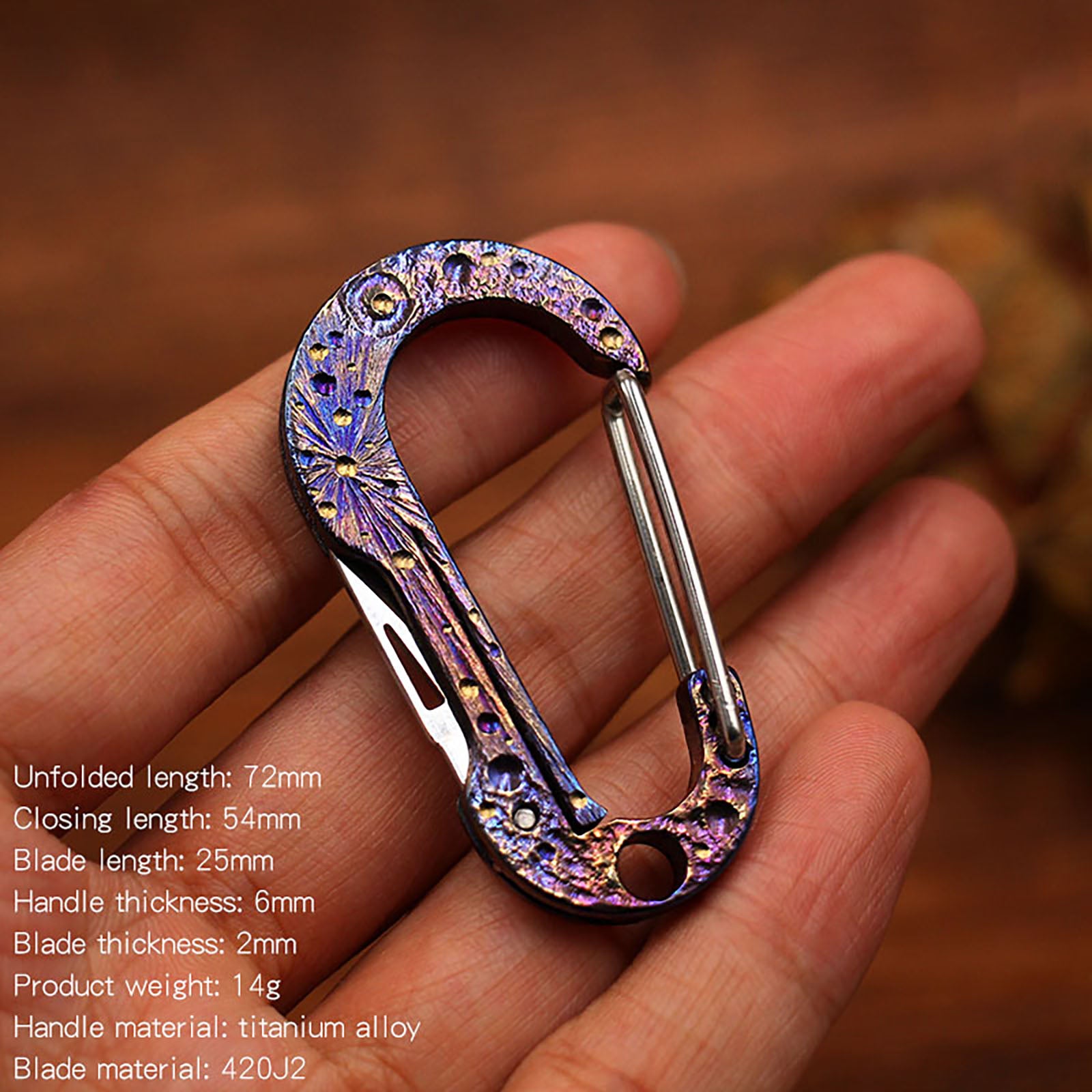 Limited Starry Sky Version Titanium Alloy Outdoor Multi-Functional Keychain Mini Knife Portable