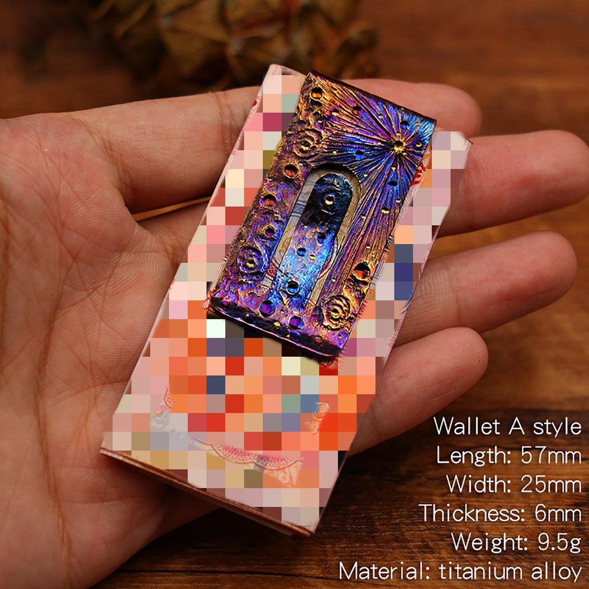 Handmade Starry Sky Limited Edition Titanium Alloy Metal Star Sky Wallet Banknote Clip Mini Credit Card Portable Wallet Gift