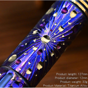 Star Sky Limited Titanium Alloy Tactical Pen Hand Carved Edition Tungsten Pen Decompression Metal Signature Neutral Pen EDC