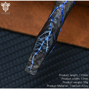 Hand Carving Stone pattern Titanium Alloy Multi-Function Crowbar  Opener Outdoor Crowbar EDC