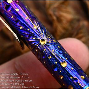 Hand Carved Titanium Alloy Tactical Pen EDC Star Sky Limited Edition Metal Signature Pen for Tactical Use