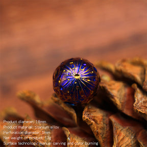 Star Sky Limited Edition Colorful Titanium Alloy Knife Beads Paracord Umbrella Rope Bead DIY Pendant Collar Necklace Jewelry