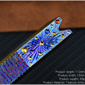 Star Sky Edition Titanium Alloy Crowbar Multifunctional EDC Tool Bottle Opener Pry Window Breaker Portable Keychain EDC