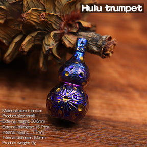 Star Sky Gourd Shape Mini Waterproof Pill Case Titanium Alloy Outdoor First Aid Medicine Moisture-proof Sealed Storage Keychian