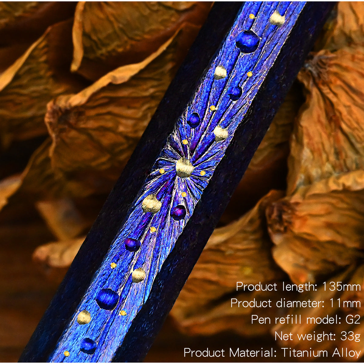 Titanium Alloy Tactical Pen Hand Carved Star Sky Limited Edition Tungsten Pen Decompression EDC Metal Signature Neutral Pen