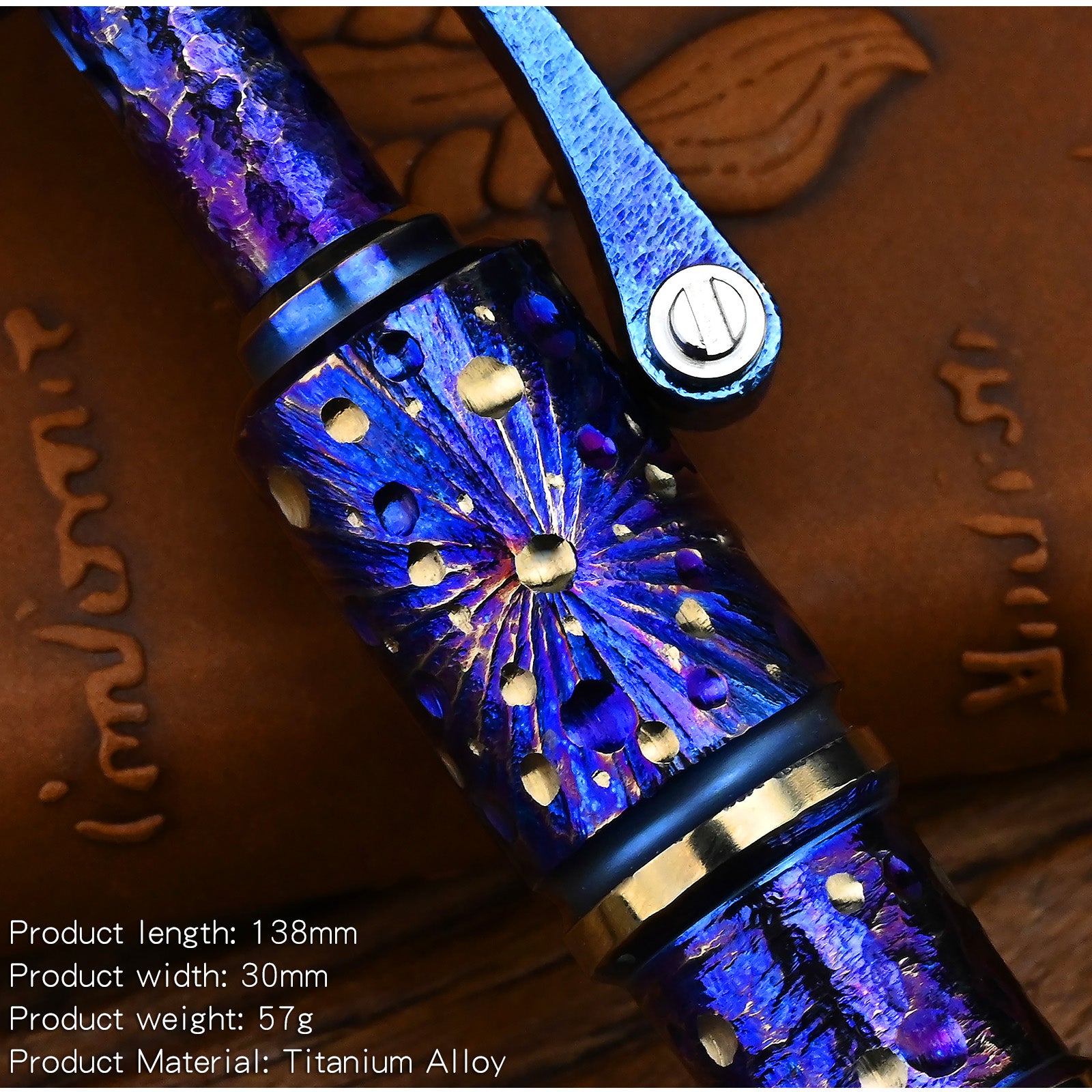 Star Sky Multipurpose Titanium Alloy Tactical Ballpoint Pen Self Defense Writing Tool for Outdoor Mechanical Punk Style EDC