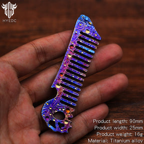 Starry Sky Limited Edition Titanium Alloy Comb Special Anti static Male and Female Home Massage Comb Portable Bottle Opener EDC