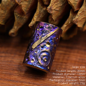Star Sky Limited Edition Colorful Titanium Alloy Knife Beads Paracord Umbrella Rope Bead DIY Pendant
