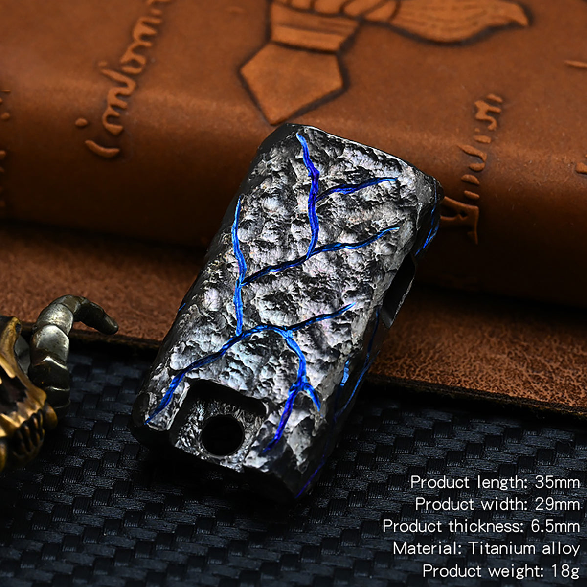 Limited Edition Titanium Alloy Whistle Double Tube High Audio Hand Carved Stone Grain Outdoor Survival Referee Whistle EDC