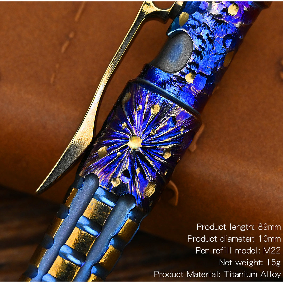 Titanium Alloy Tactical Pen Hand Carved Star Sky EDC Limited Edition Metal Signature Neutral Pen