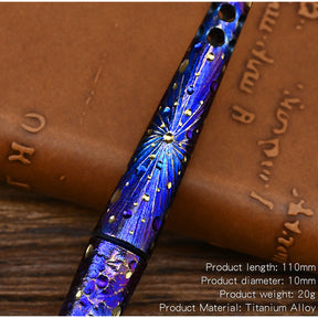 Star Sky Limited EditionTitanium Alloy Tactical Pen Hand Carved  Pen Metal Signature Neutral Pen  EDC