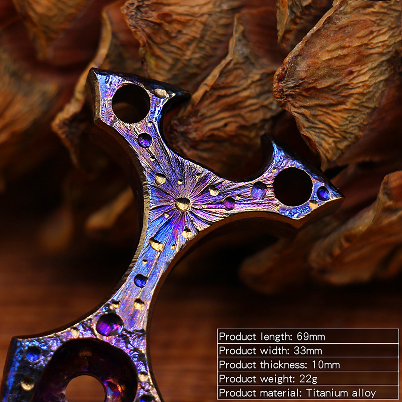 Starry Sky Limited Edition Hand Carving Titanium Crowbar Outdoor Multi Functional Survival Tool Bottle Opener Portable EDC