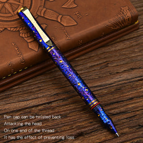Hand Carved Titanium Alloy Tactical Pen G5 Refill EDC Star Sky Design Limited Edition Tungsten Metal Signature Neutral Pen