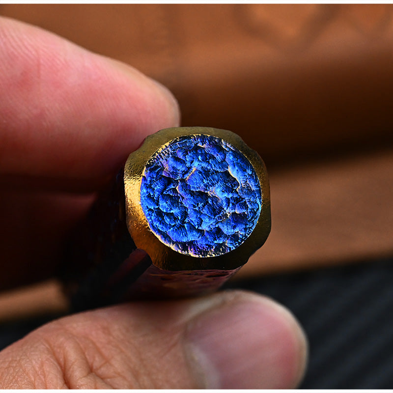 Star Sky Handmade Titanium Mechanical Automatic Ignition Gasoline Lighter with Alloy Material And Gift Box EDC