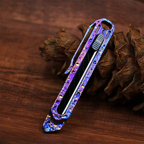 Star Sky Titanium Multifunctional Alloy Push Knife Multifunctional Pocket Cutter Paper Knife can Replace Blade Art Knife Wallpap