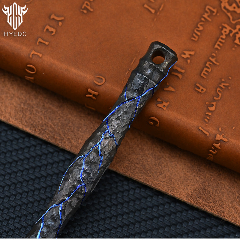 Hand Carving Stone pattern Titanium Alloy Multi-Function Crowbar  Opener Outdoor Crowbar EDC