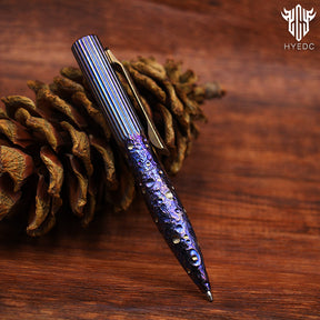 Star Sky Multipurpose Titanium Alloy Tactical Ballpoint Pen Self Defense Writing Tool for Outdoor Office Gift EDC