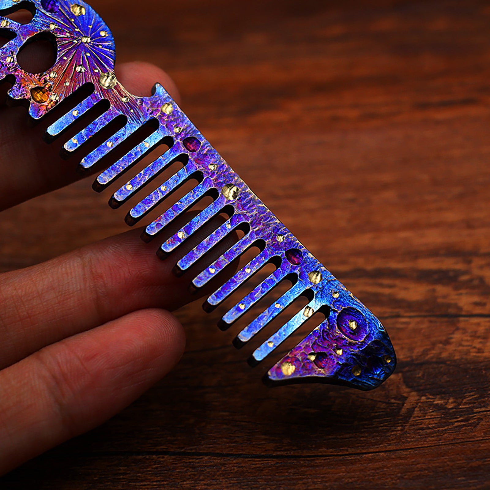 Starry Sky Limited Edition Titanium Alloy Comb Special Anti static Male and Female Home Massage Comb Portable Bottle Opener EDC